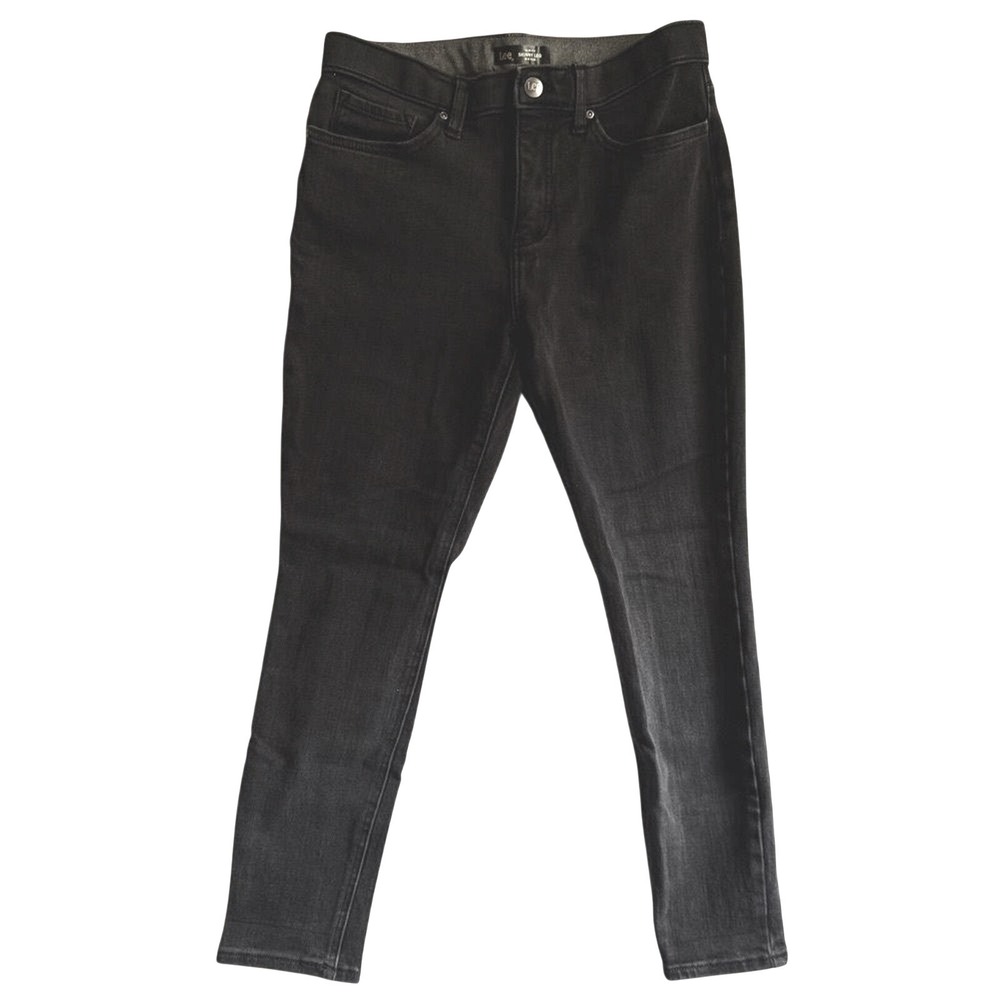Lee Womens Slim Fit Skinny Leg Midrise Jeans Black Denim 8 Short 103418701